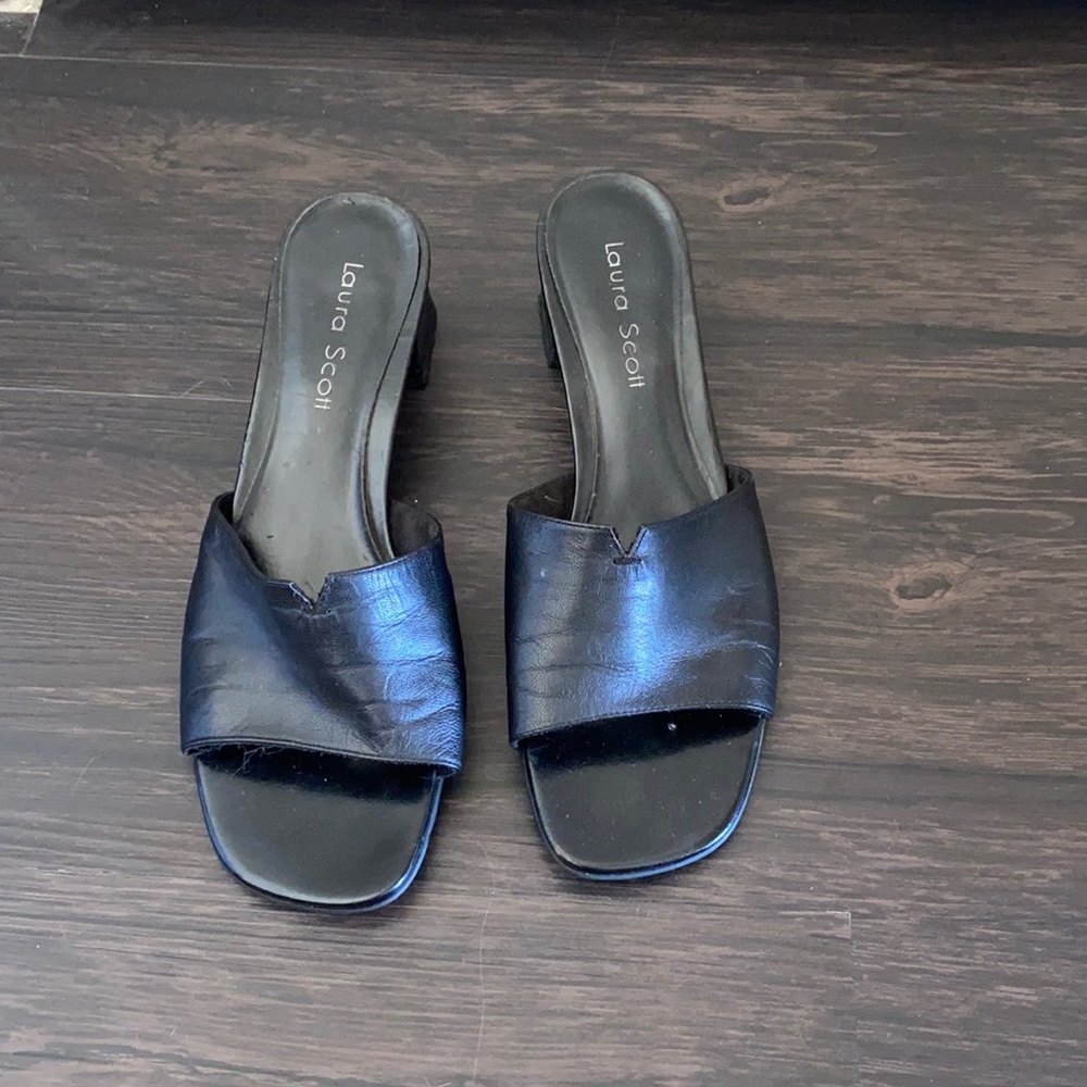 Vintage Black Mules